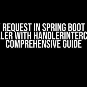 Modify Request in Spring Boot Before Controller with HandlerInterceptor: A Comprehensive Guide